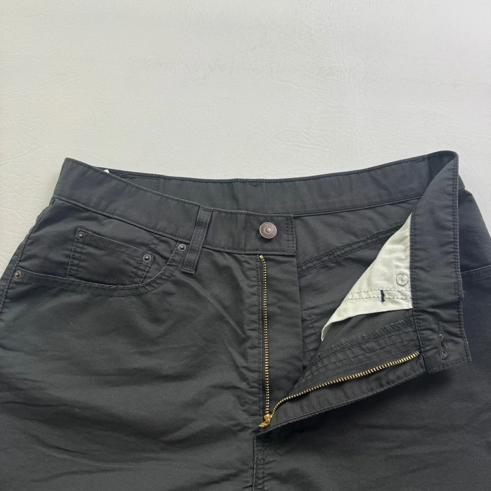 Levis 501 Original Fit Black Chino Pants Mens W30 L30 A3506-1822 Straight Leg
